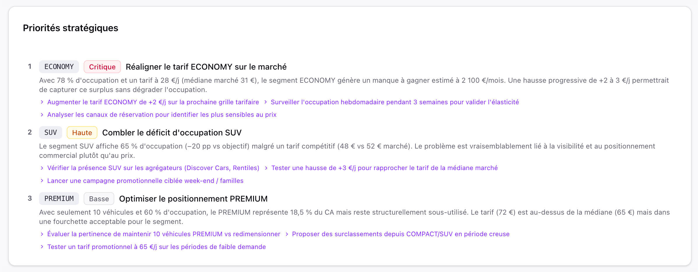 Strategic priorities